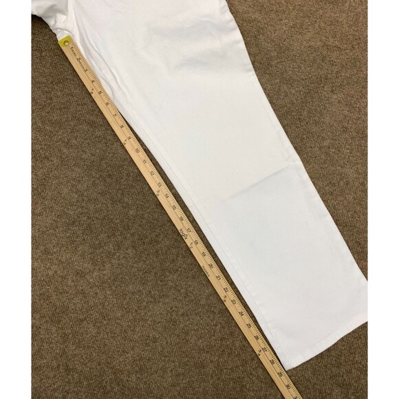 Gloria Vanderbilt Jeans Womens 16 Amanda Tapered Fit Stretch White Denim - Picture 7 of 11